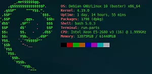 neofetch auf Debian 10